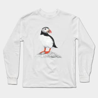 Puffin pastel art Long Sleeve T-Shirt